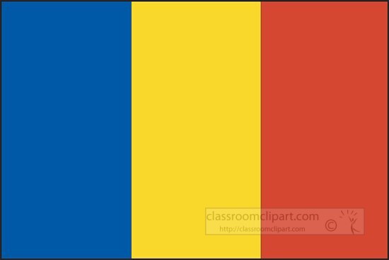 Romania flag flat design clipart