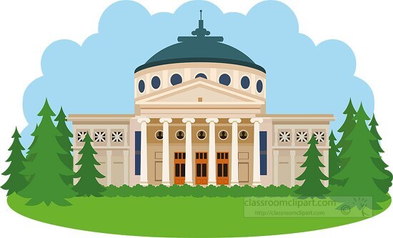 romanian athenaeum romania clipart