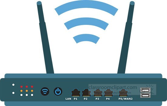 router communication device for computers clipart