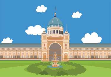 royal exhibition buildings melbourne clipart