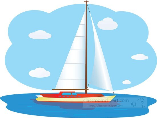 sailing day sailer boat clipart