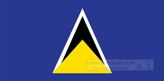 Saint Lucia flag flat design clipart