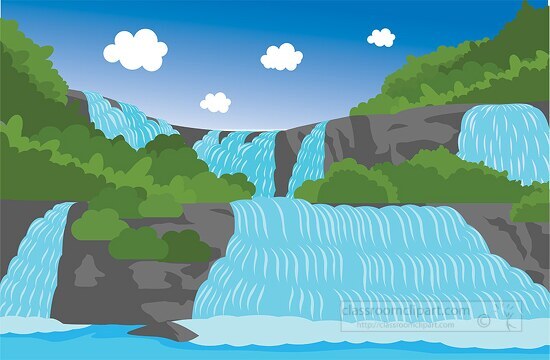 saltos del monday falls paraguay clipart