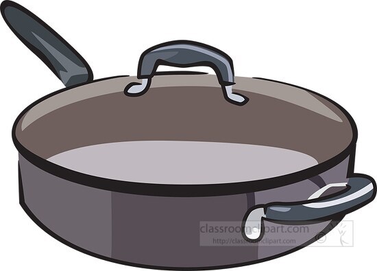 saute pan with lid clipart