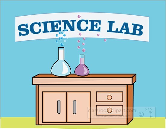 Science Clipart-science laboratory table with sign clipart 2