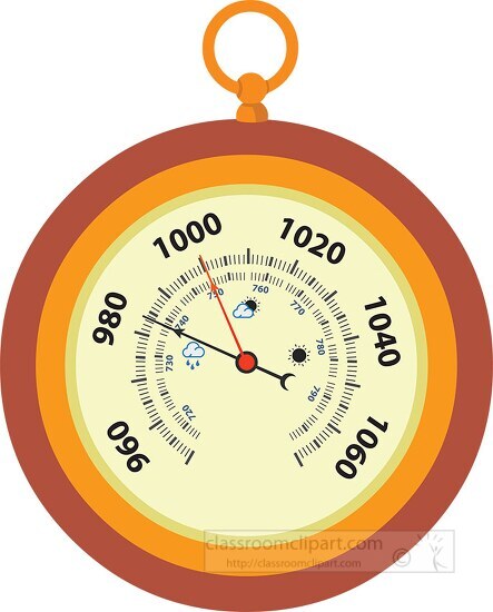 scientific instrument to measure air pressure barometer clipart