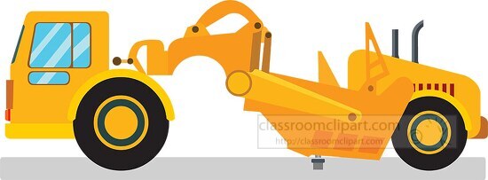scraper construction and machinary clipart