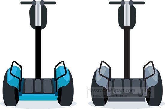 self balancing electric scooter clipart