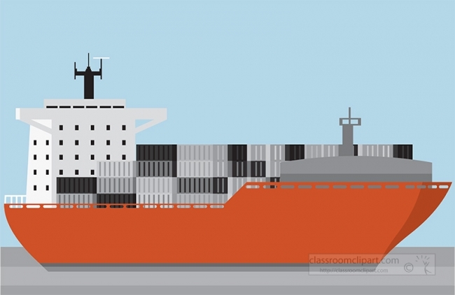 ship with cargo containers gray color