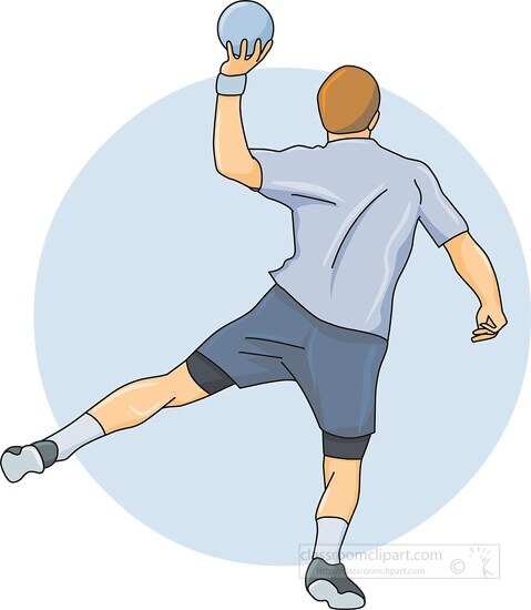 shooting handball player sports clipart