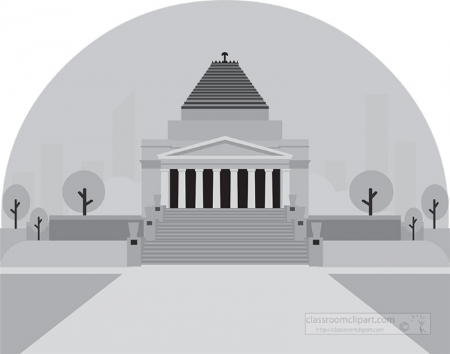 shrine of remembrance monument melbourne australia gray color