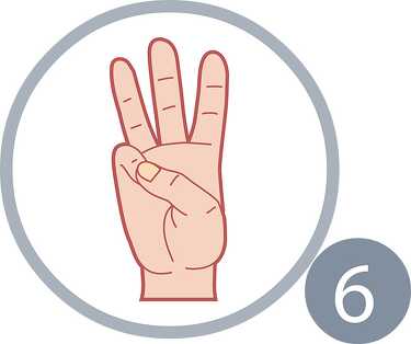 sign language number 6