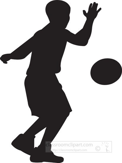 silhouette of a child playing basketball clipart