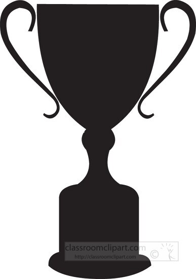 Silhouette of a Trophy Clipart