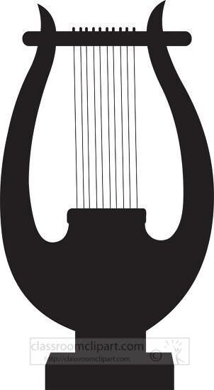 silhouette string musical instrument clipart