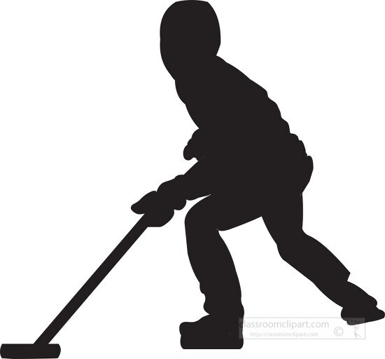 silouette of ice hockey player clipart