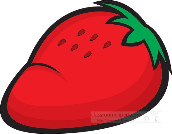 single strawberry clipart