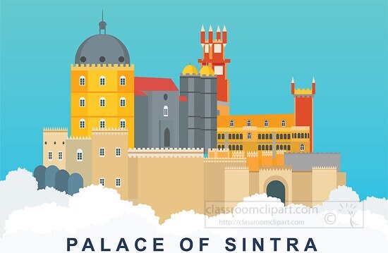 sintra palace portugal clipart
