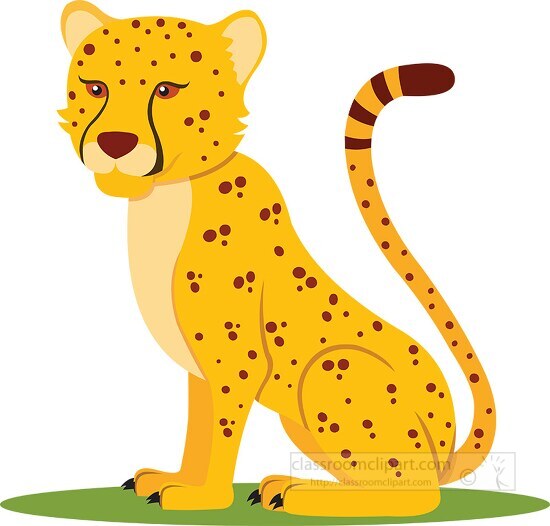 Cheetah Clipart-sitting cute cheetah clipart