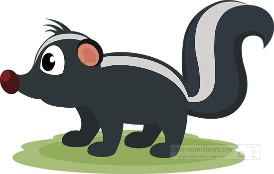 skunk with big nose clipart