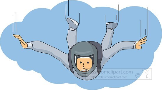 skydiver flying through air