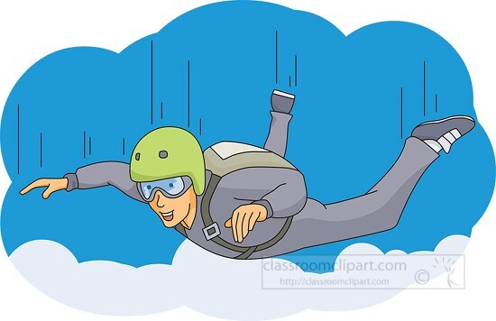 skydivers clipart flower