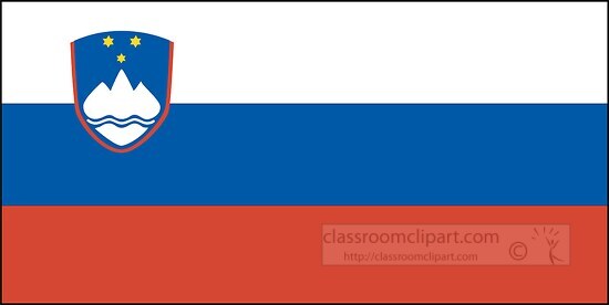 Slovenia flag flat design clipart