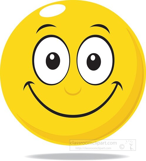 smiley face character happy expression clipart