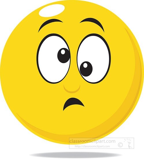 smiley face character sneering expression clipart