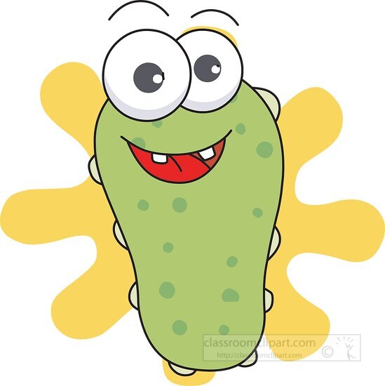 smilimg bacteria character clipart