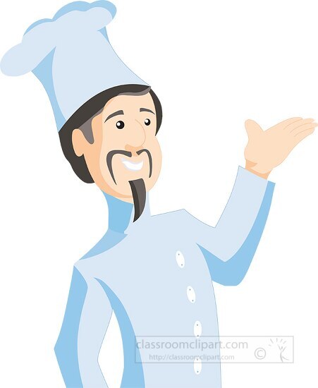 smiling chef with goatee clipart