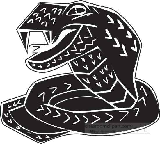 snake black silhouette clipart