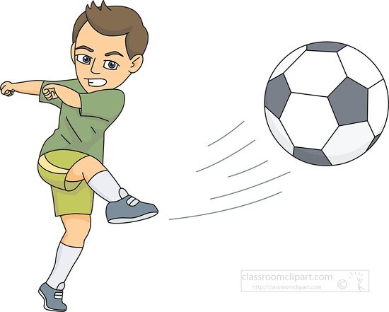 Soccer Clipart-soccer player kicking the soccer ball clipart 568
