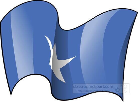 Somalia wavy country flag clipart