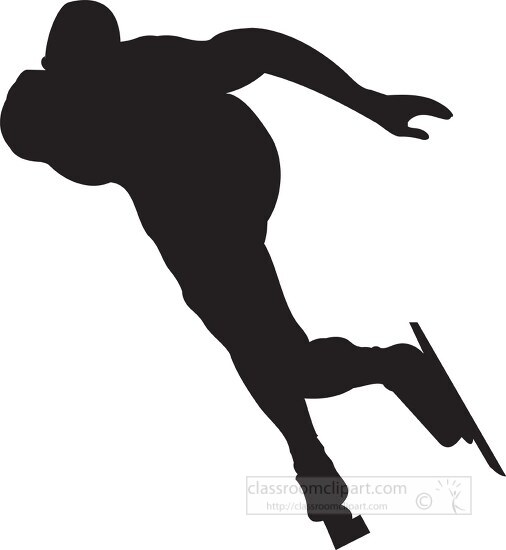 speed skater silhouette cutout