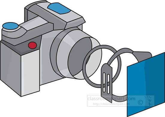 srl digital camera with filter clipart