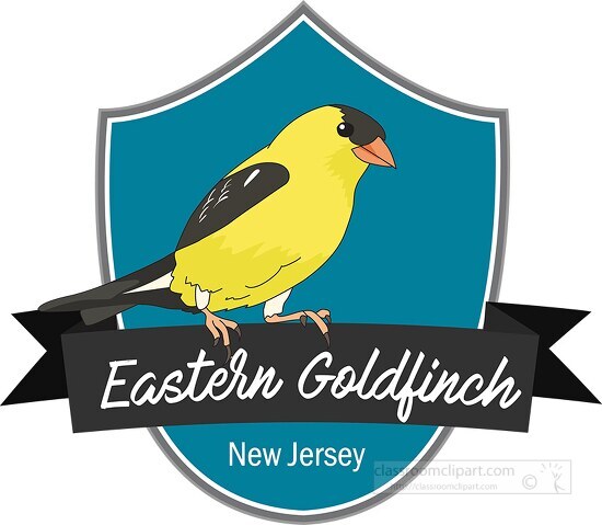 state bird of new jersey eastern goldfinch clipart