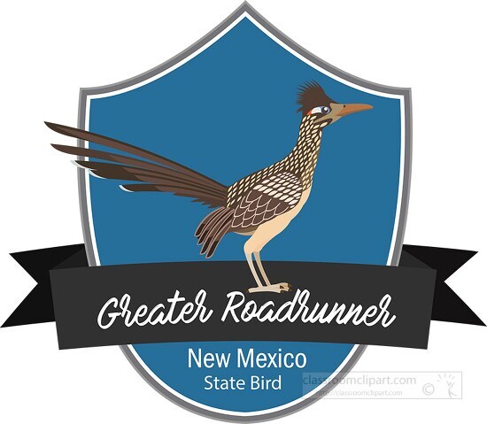 state bird of new mexico the roadrunner clipart