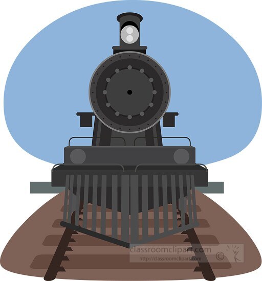 steam engine front view of steam train transportation clipart 2