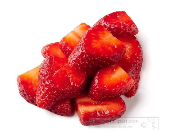 sliced-strawberries-on-white-background-classroom-clip-art