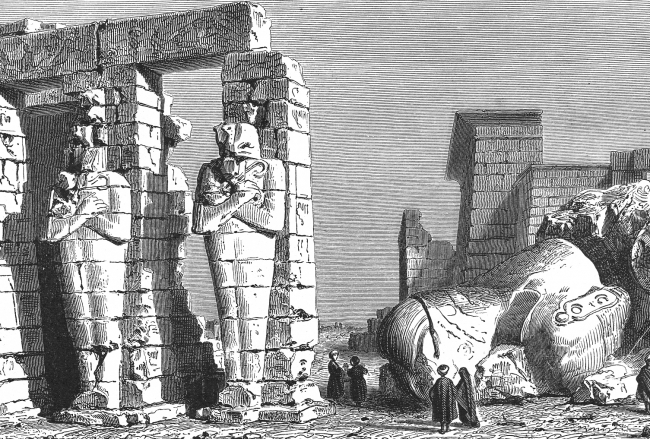 The Memnonium and the Ruined Statue - Classroom Clip Art
