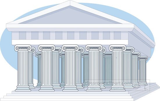 ancient greece temple acropolis clipart - Classroom Clip Art