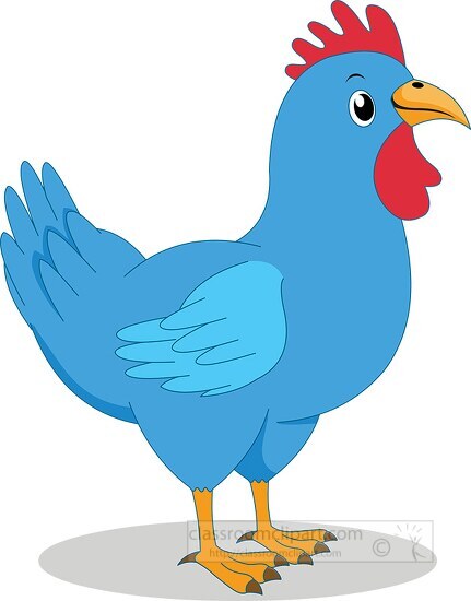 animal called a blue chicken - Classroom Clip Art