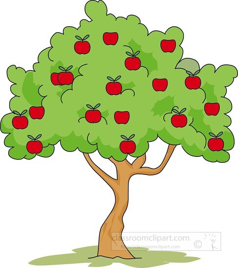 apple tree full of apples clipart - Classroom Clipart