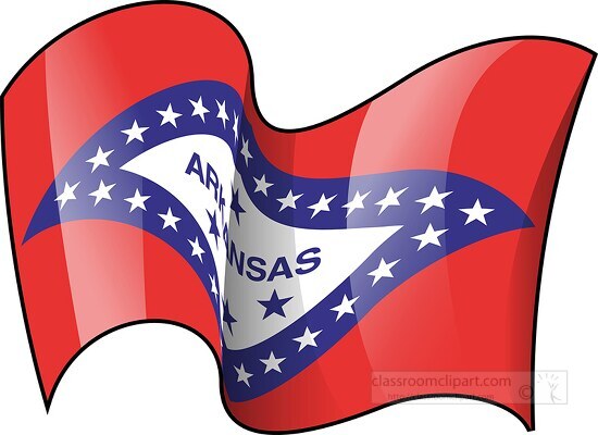 Arkansas State Clipart Arkansas State Flag Waving Clipart