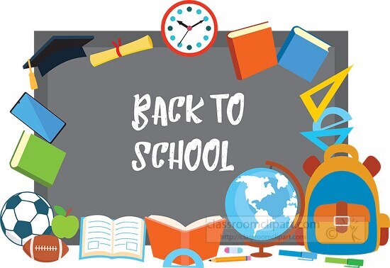 Free back to school concept includes student clipart - Classroom Clipart