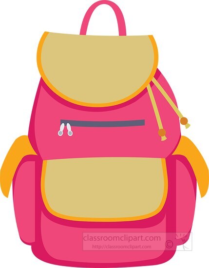 bag pack for girls back to school clipart - Classroom Clip Art