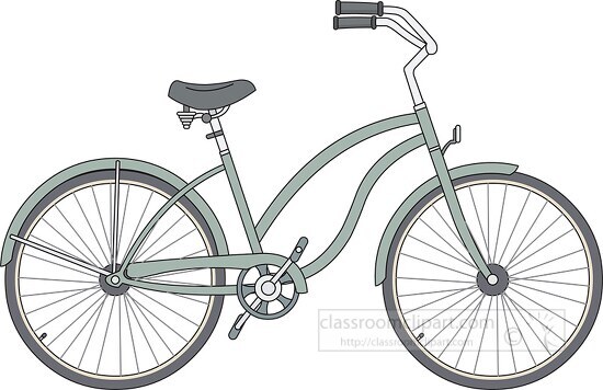 Bikes Motorcycles and Scooters Clipart - beach cruiser bicycle clipart
