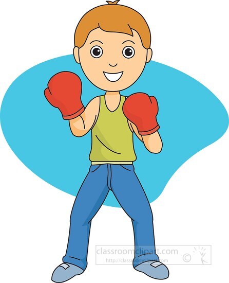 Boxing Clipart Boy Boxing Cartoon