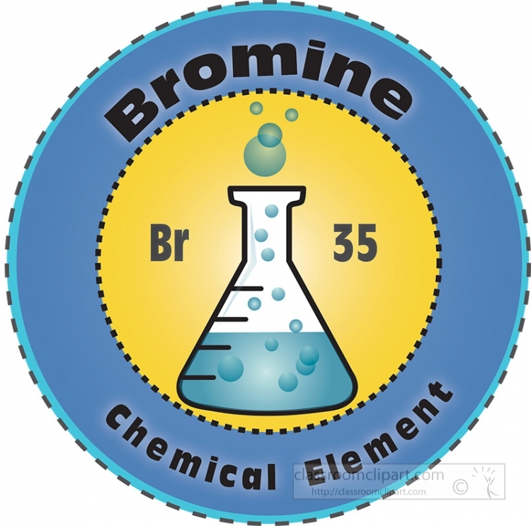 Free Bromine chemical element Classroom Clipart